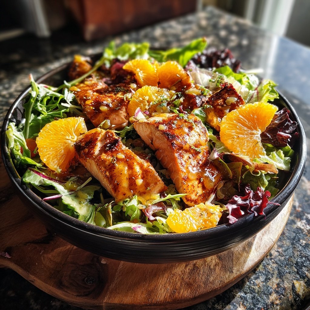 Grilled Salmon Salad with Citrus