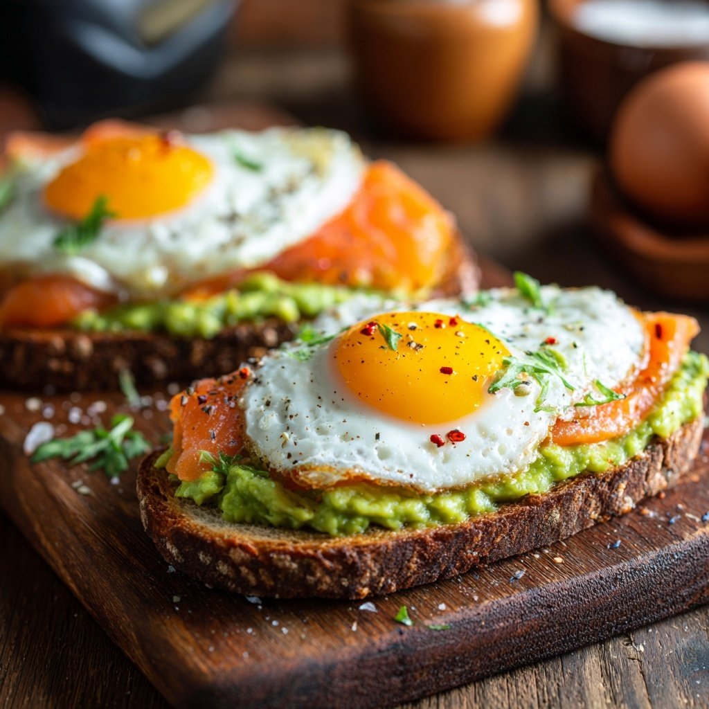 Sunny Side Up Salmon Avocado Toast
