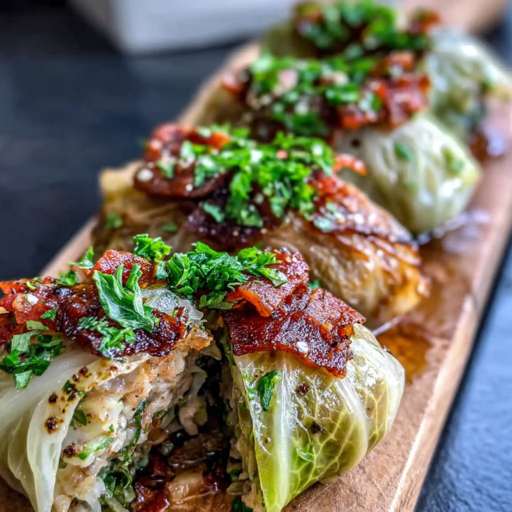 Stuffed Cabbage Rolls with Turkey