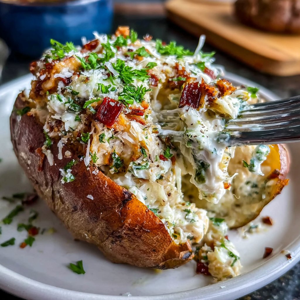 Tuna Stuffed Sweet Potatoes