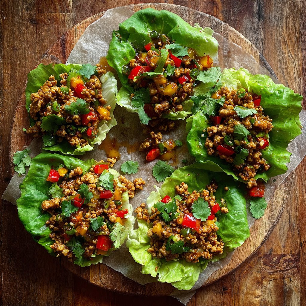 Savory Turkey Veggie Lettuce Cups